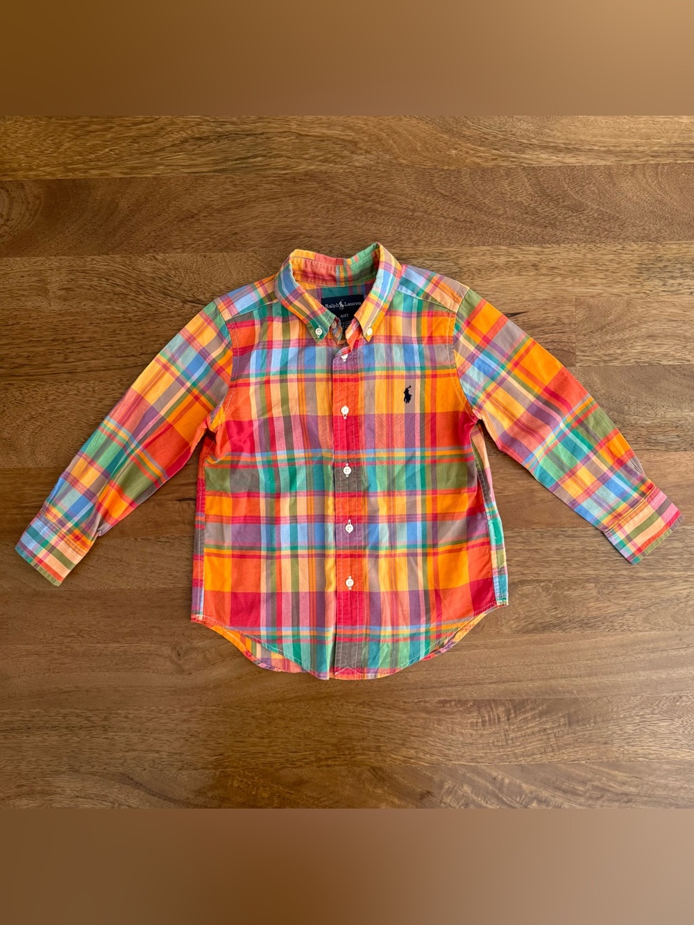Ralph Lauren Kids Fall Multi-Color Plaid Button-Down Shirt